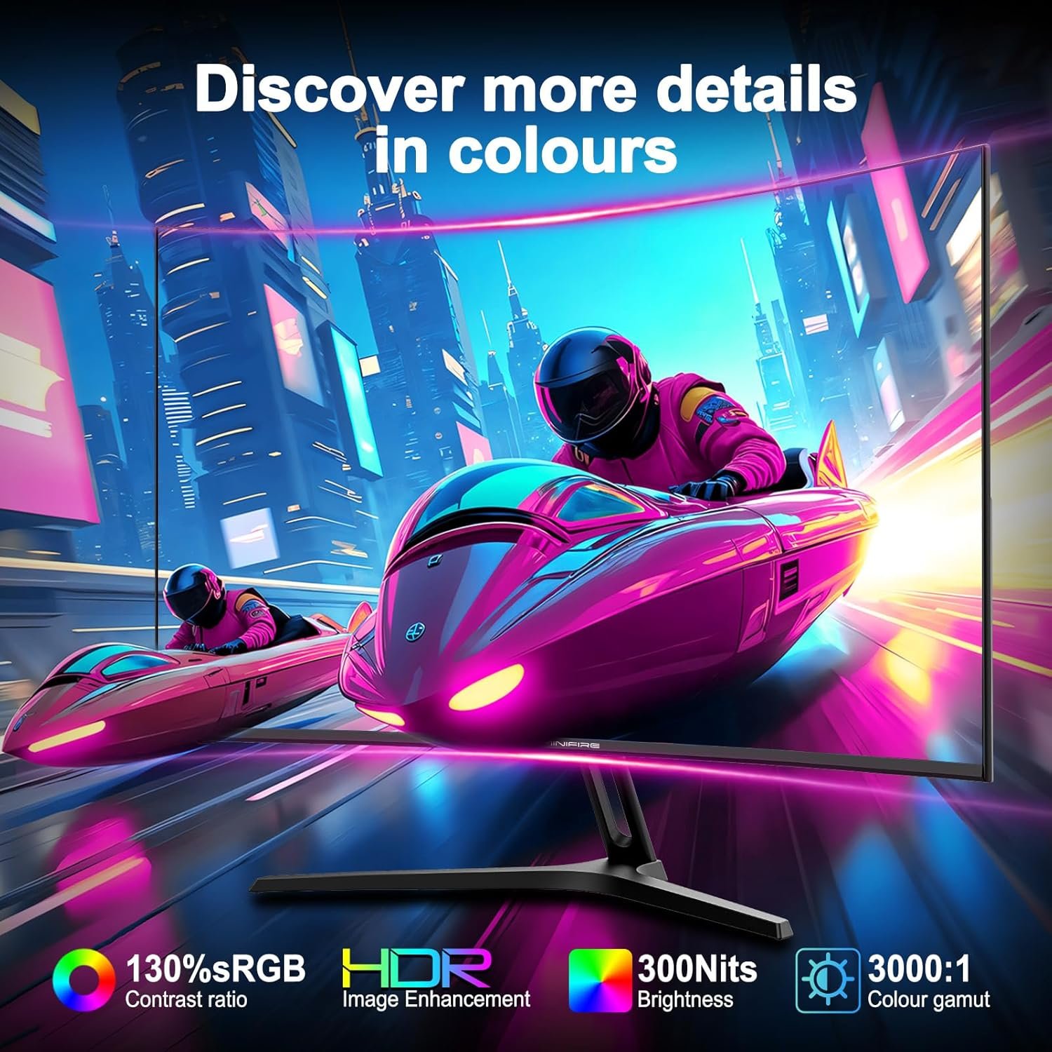 New 24" Curved Gaming Monitor, FHD 1080P, 180Hz Refresh Rate, 1ms Response, AMD FreeSync, Ultra-Slim Design, HDMI/DP, VESA Mountable #TikTokShopBacktoSchool - Image 2