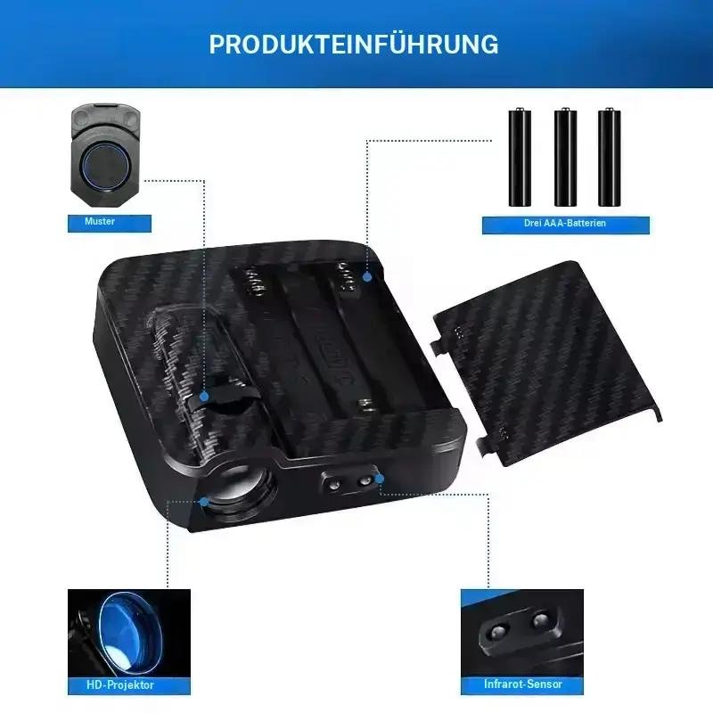 Car Door Welcome Light. LED Projector Car Door Welcome Light. Personalized Door Projection Light with Logo. Suitable for All Vehicles - Image 5
